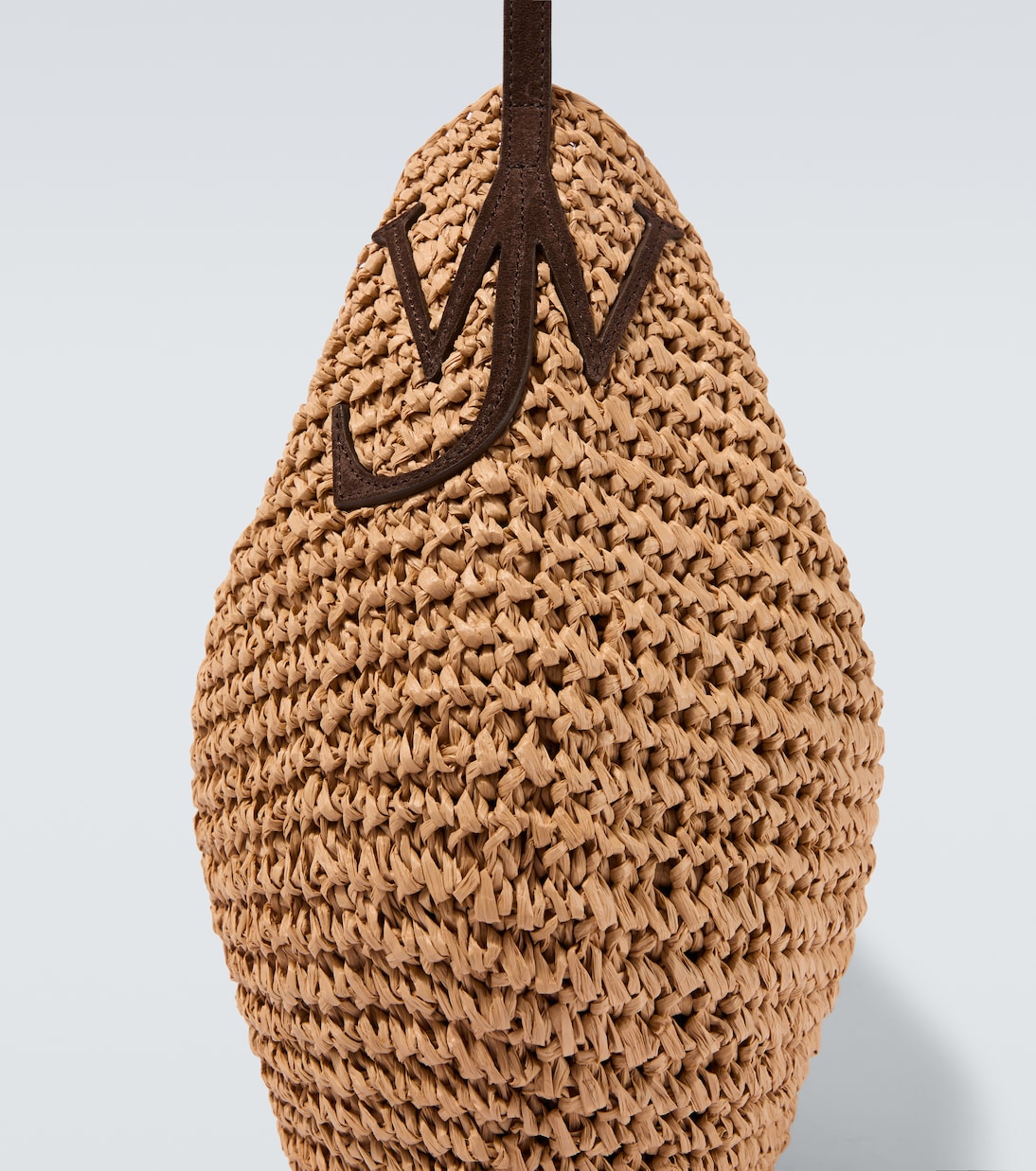 Bulb XL suede-trimmed raffia bucket bag | JW Anderson