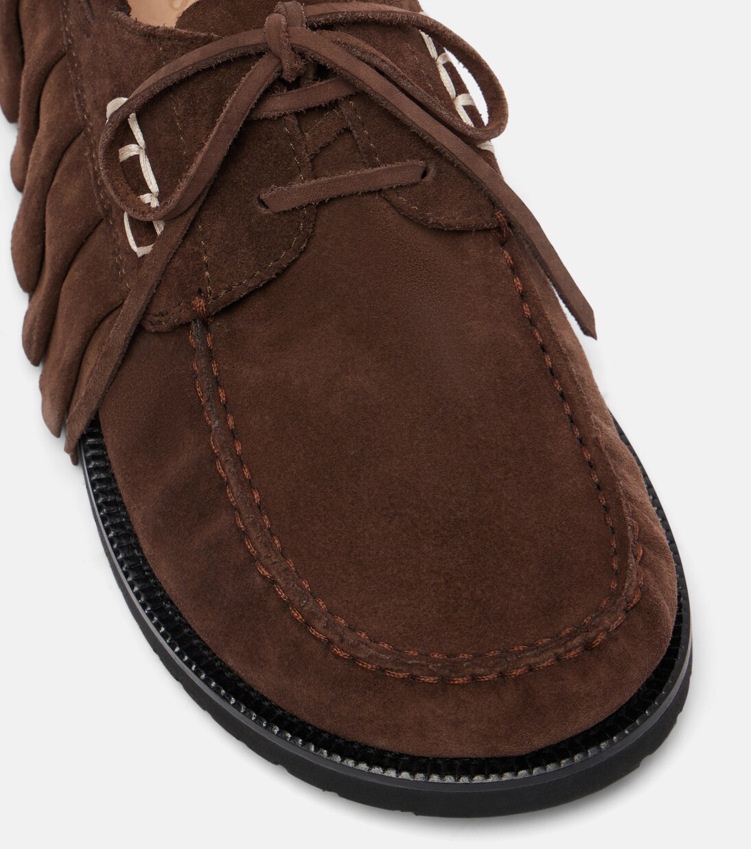 Ruffled suede boat shoes | JW Anderson