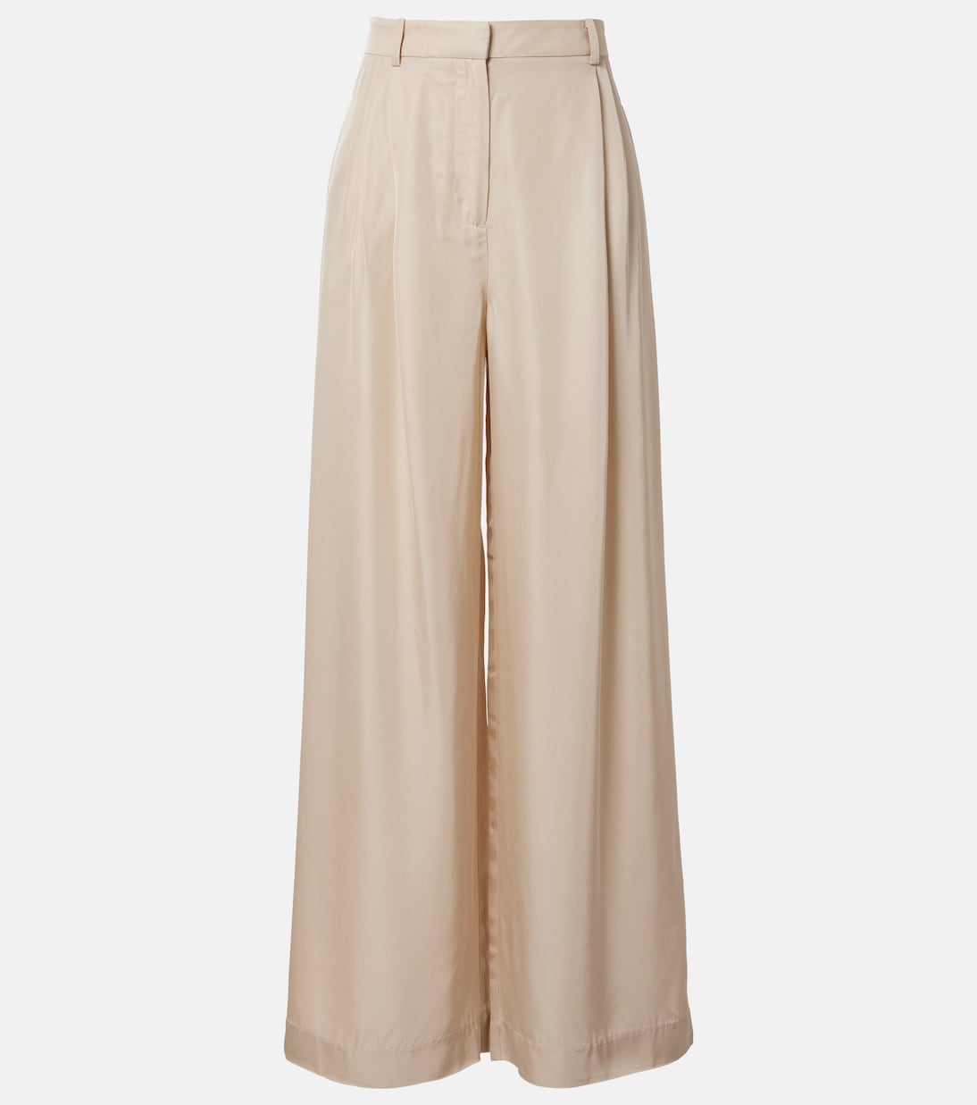 Marfa pleated twill wide-leg pants | The Frankie Shop