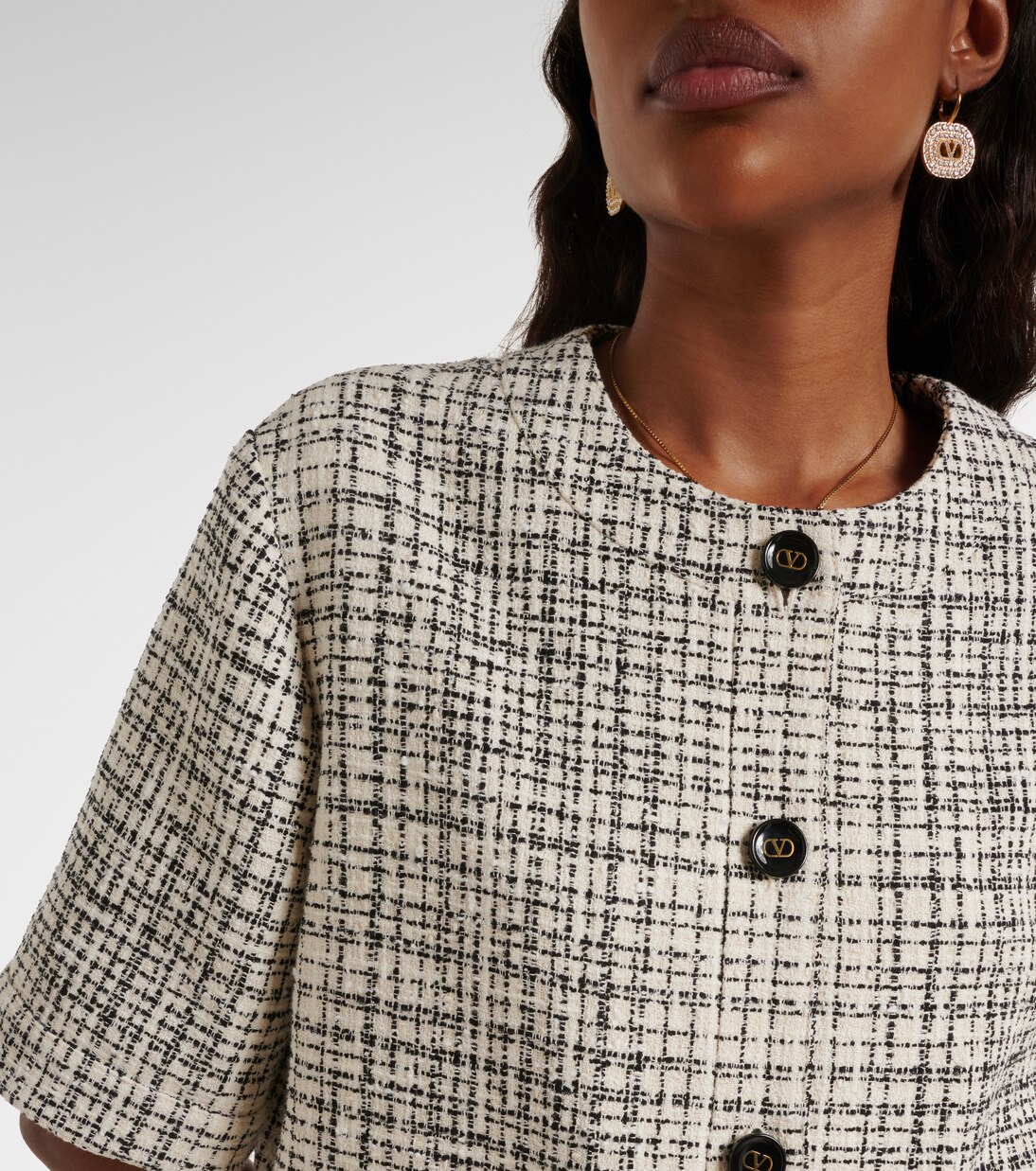 Cotton-blend tweed jacket  | Valentino