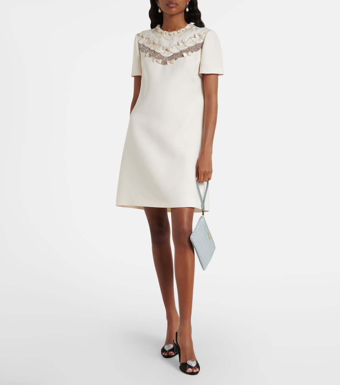VLogo Signature Small embellished pouch | Valentino Garavani