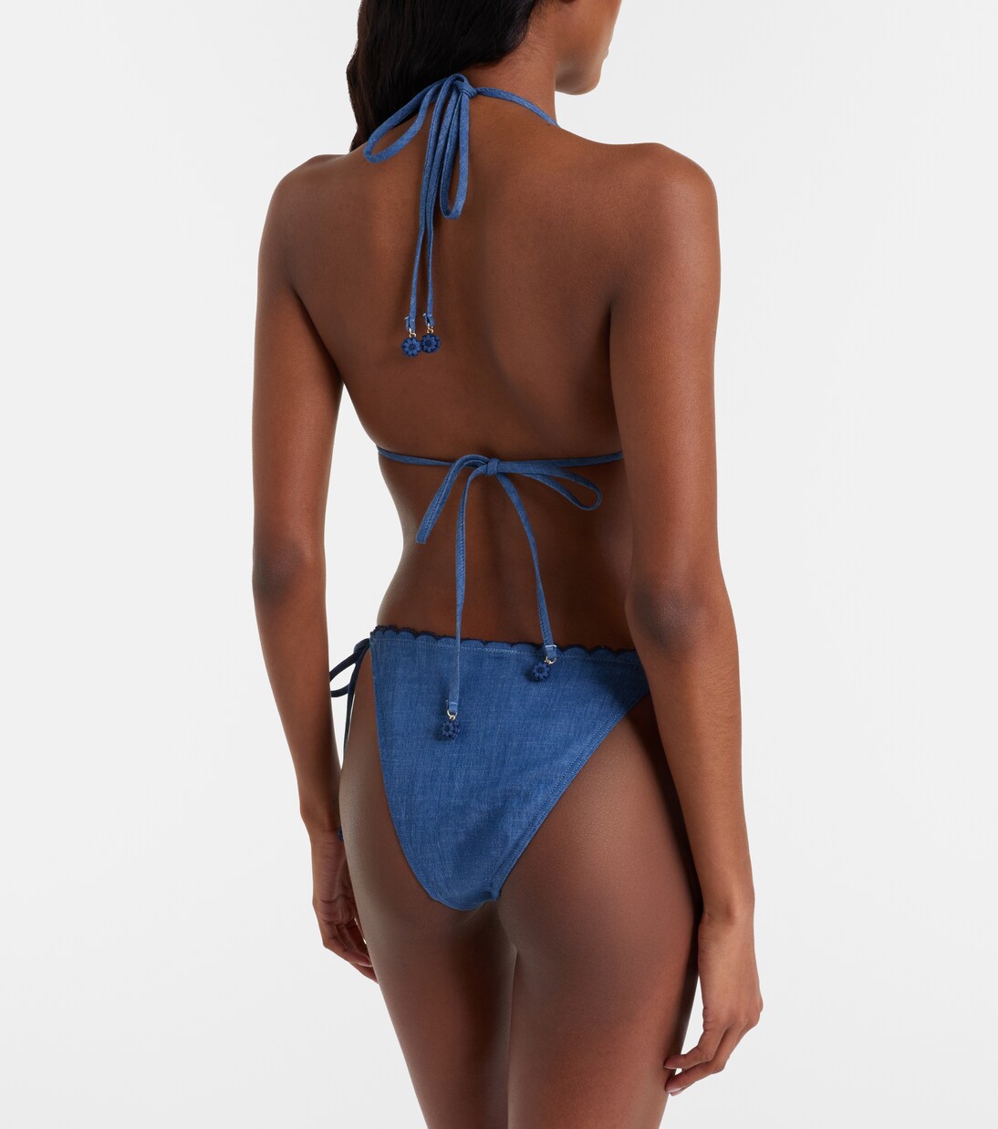 Aster embroidered denim bikini | Zimmermann