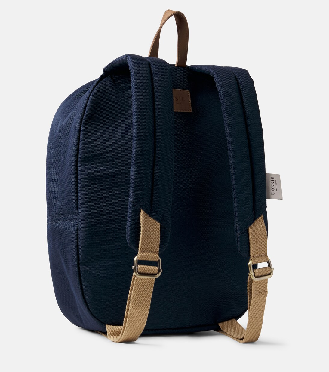 Pibbe leather-trimmed backpack | Donsje