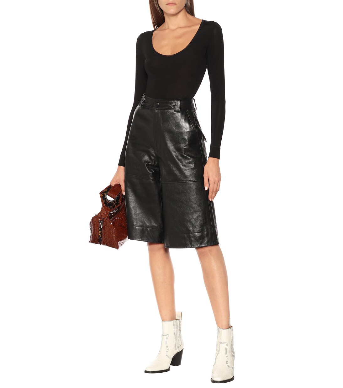 Leather shorts | Ganni