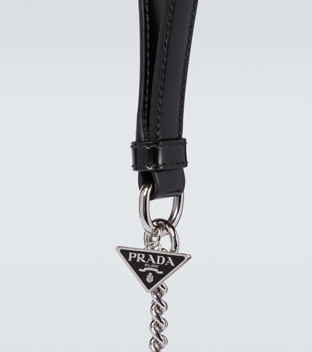 Laisse pour chien en métal et cuir | Prada