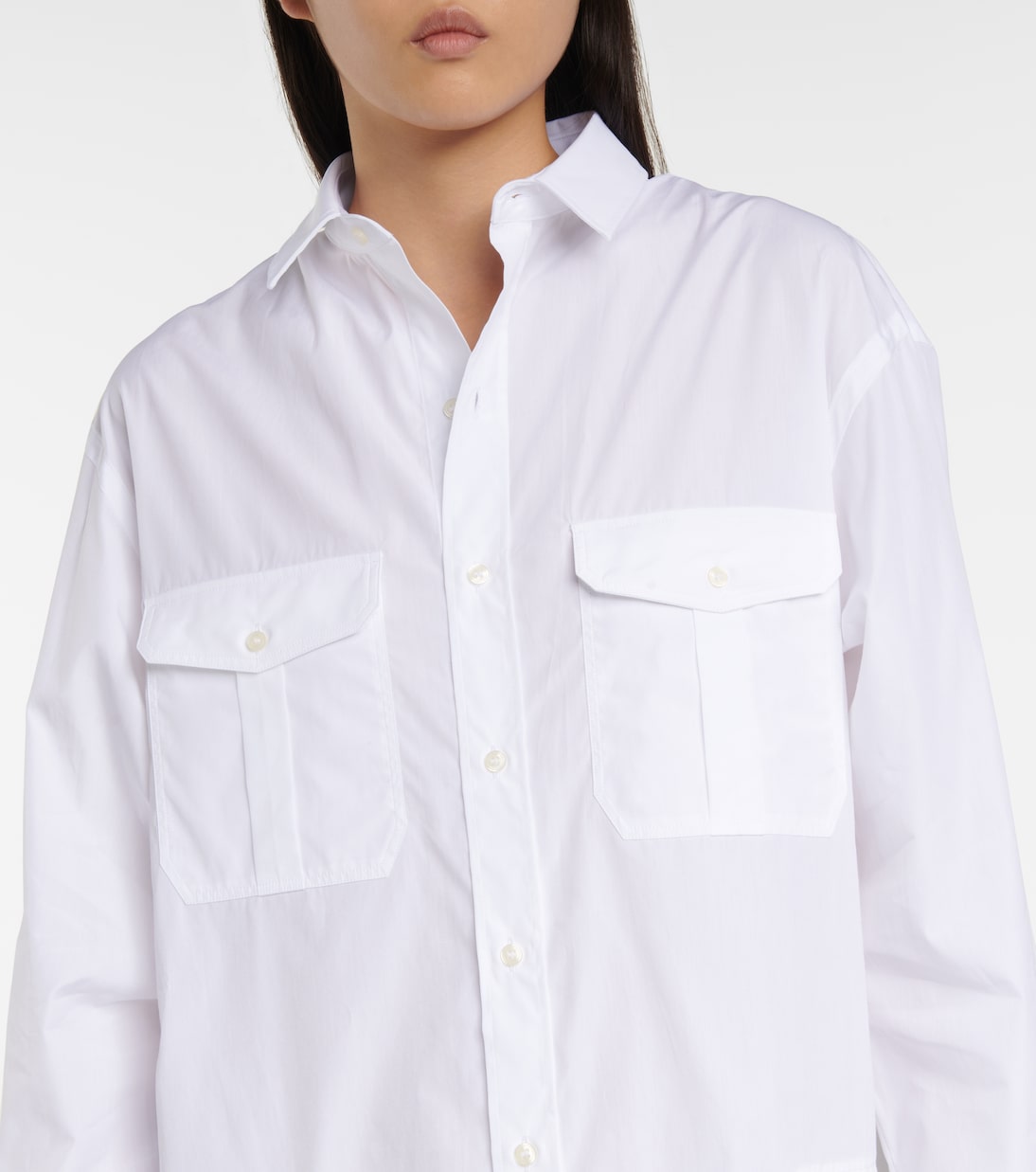 Abito chemisier in popeline di cotone | Wardrobe.NYC