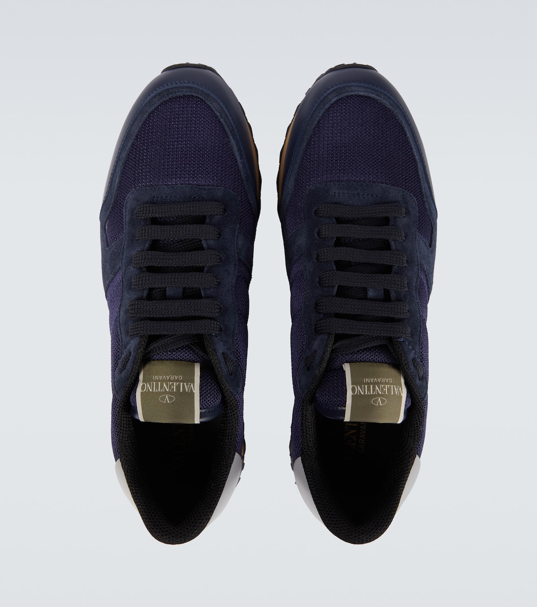 Rockrunner suede-trimmed sneakers | Valentino Garavani