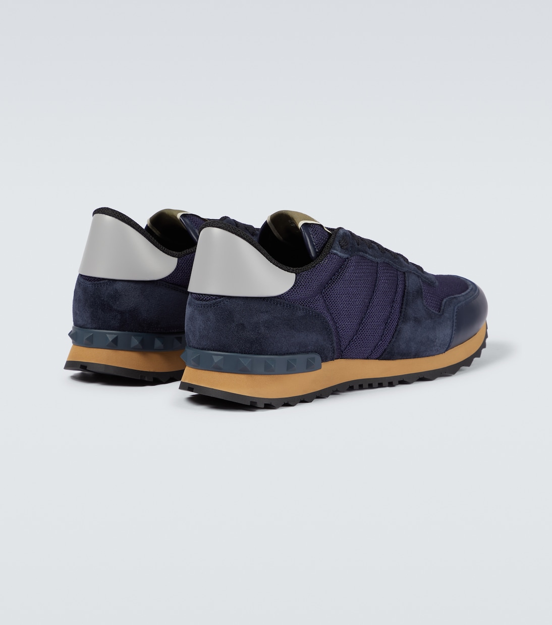 Rockrunner suede-trimmed sneakers | Valentino Garavani