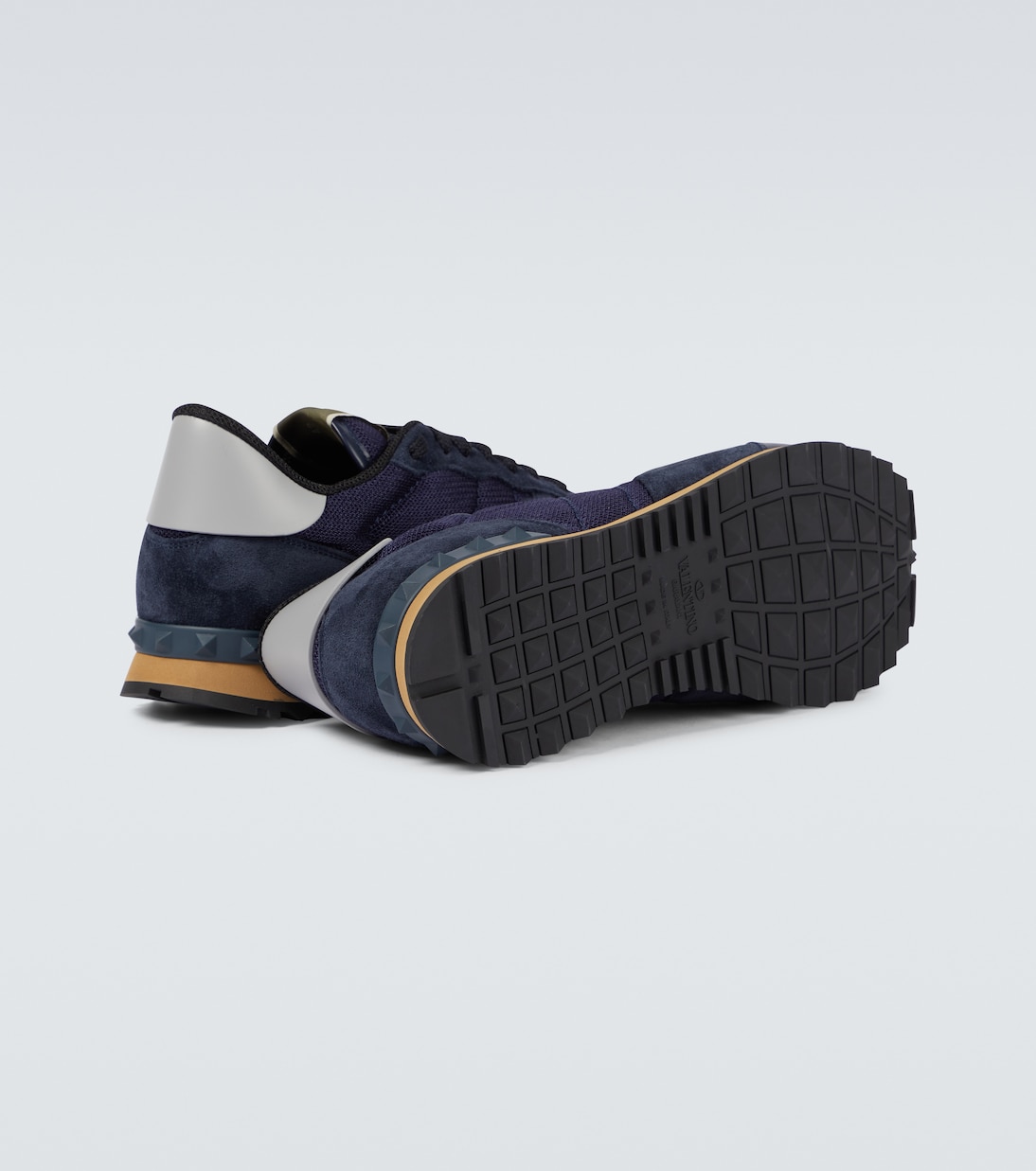 Rockrunner suede-trimmed sneakers | Valentino Garavani
