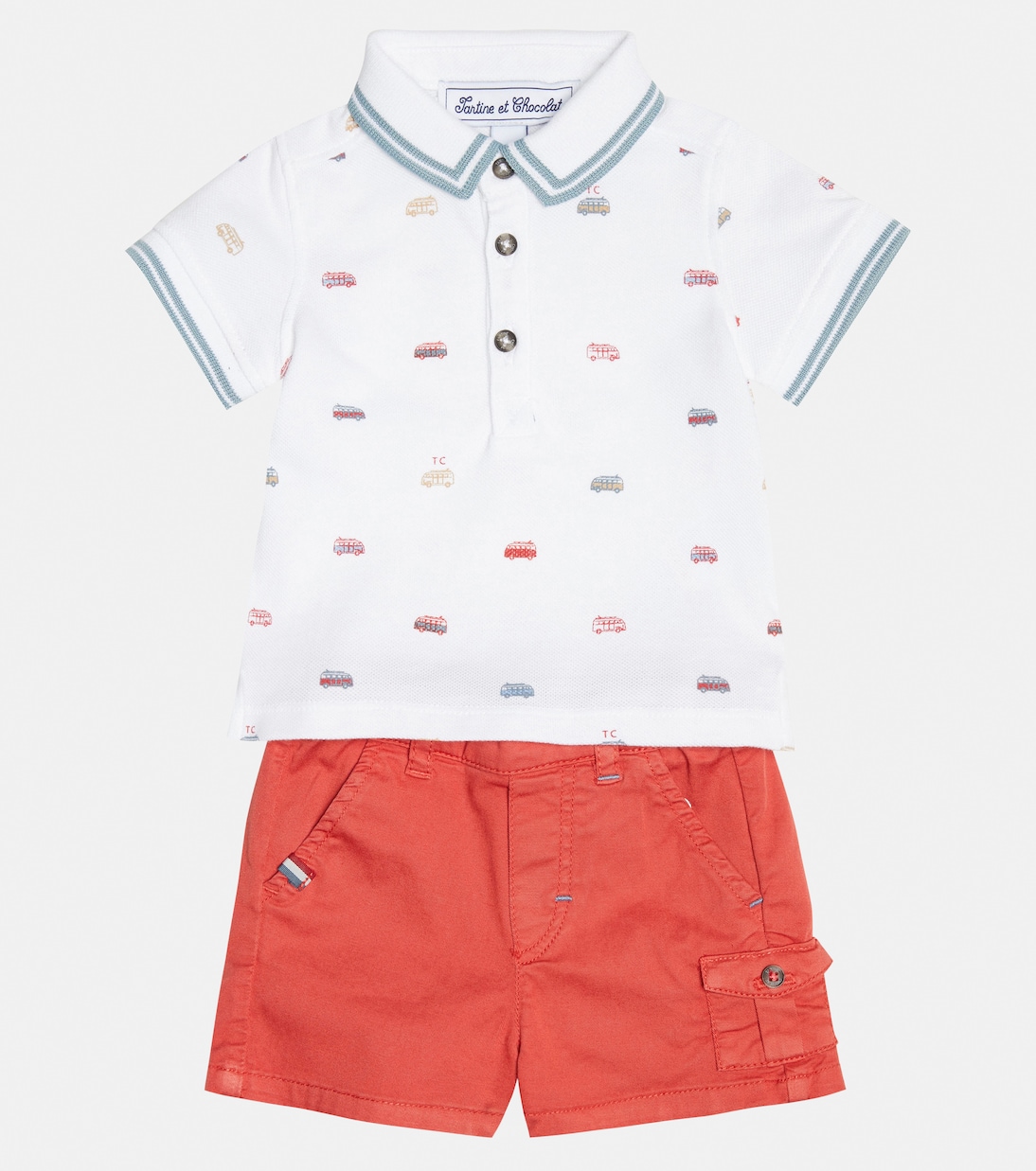 Baby polo shirt and shorts set | Tartine et Chocolat