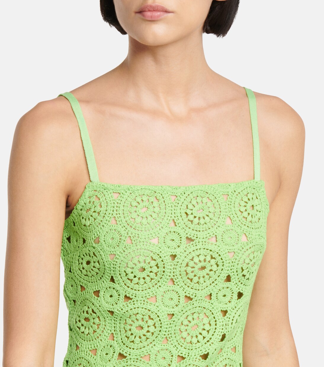 Silke cotton-blend crochet minidress | Rotate