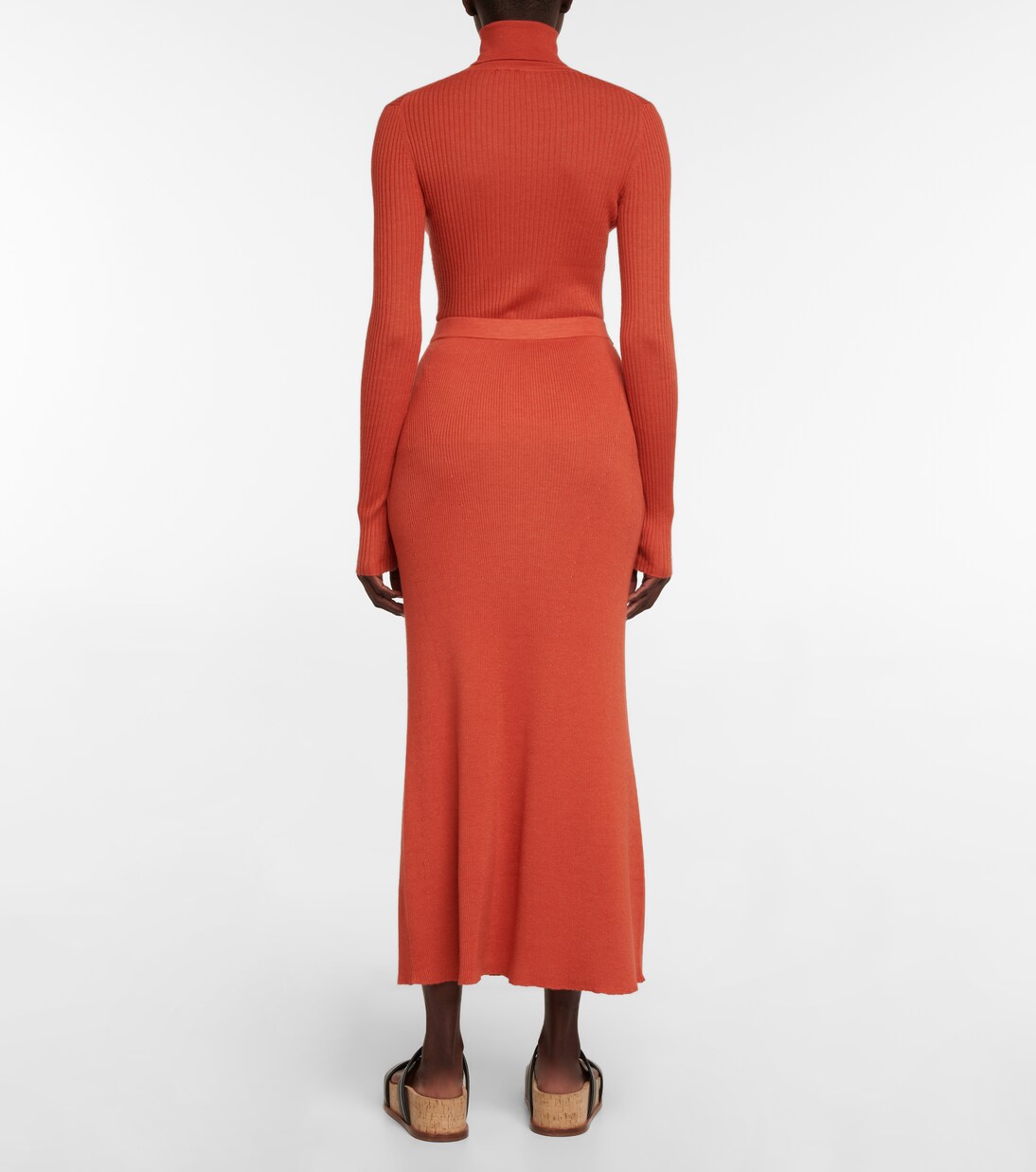 Epper ribbed-knit high-rise midi skirt | Gabriela Hearst