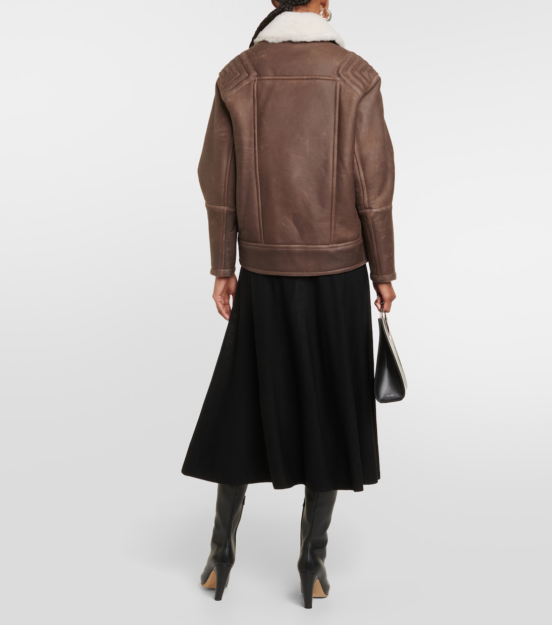 Chaqueta de piel con borrego | Blancha