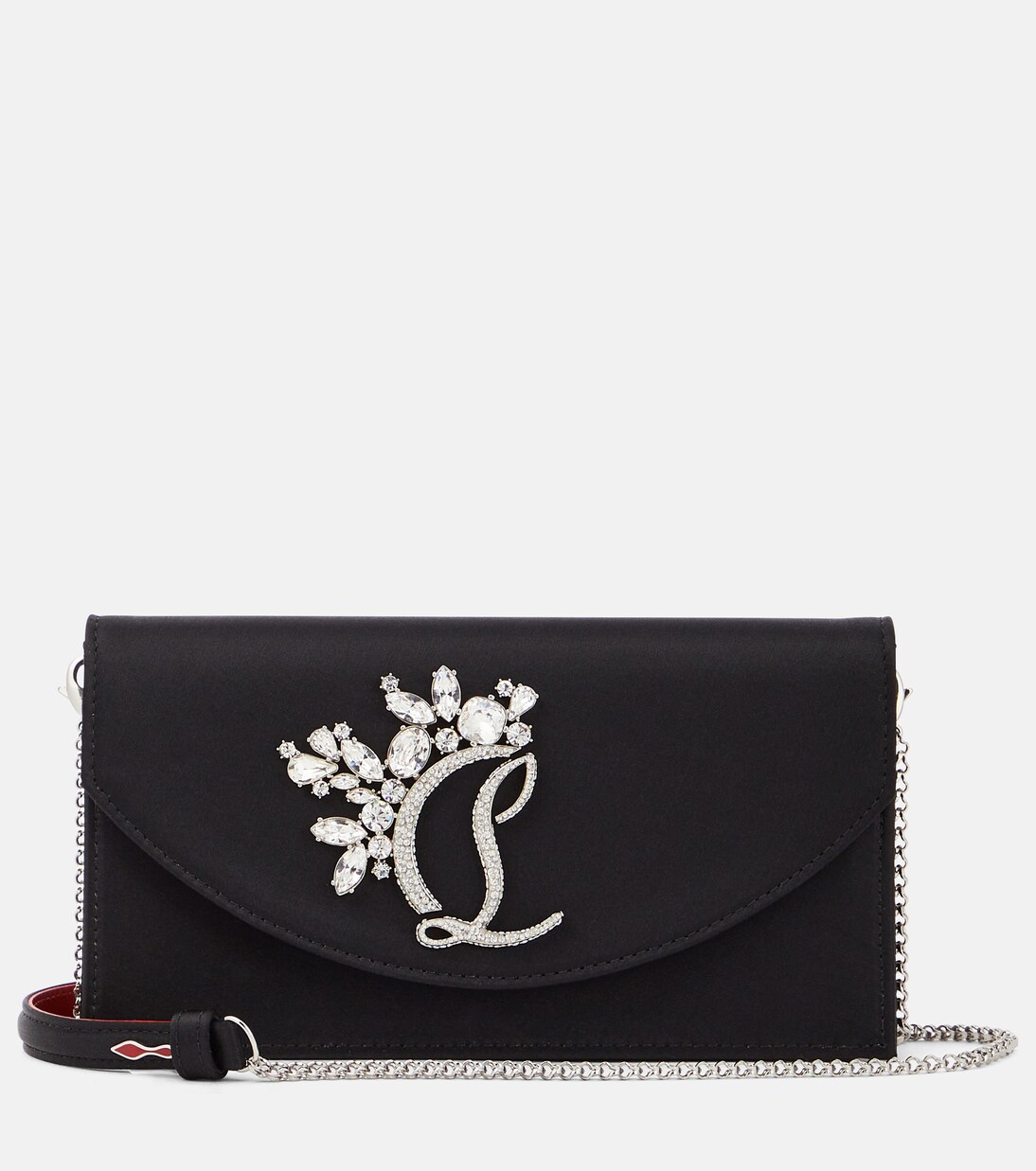 Clutch Loubi54 Small aus Seide mit Kristallen | Christian Louboutin