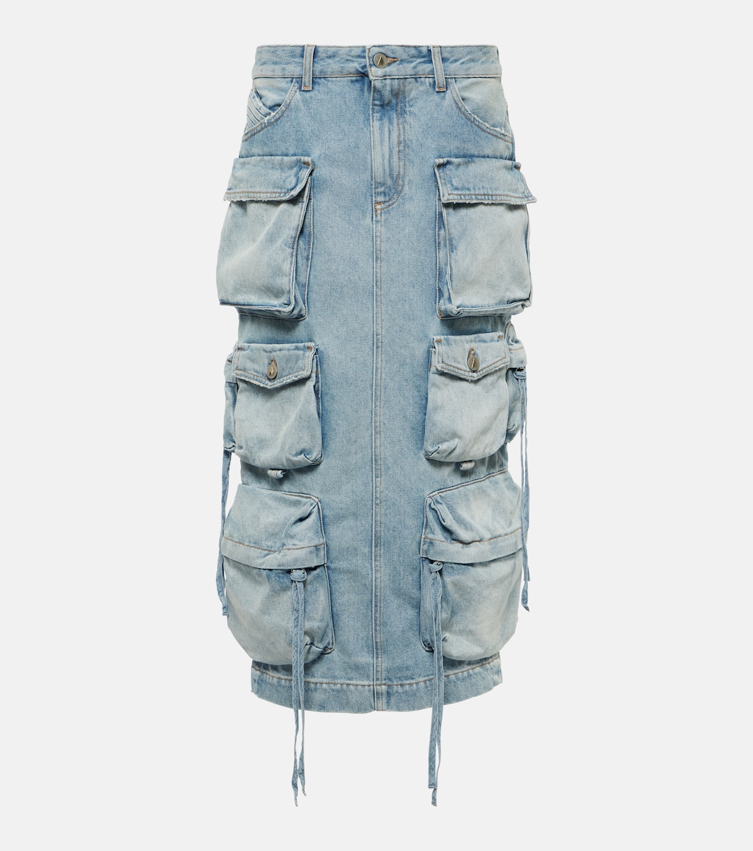 Cargo denim midi skirt | The Attico