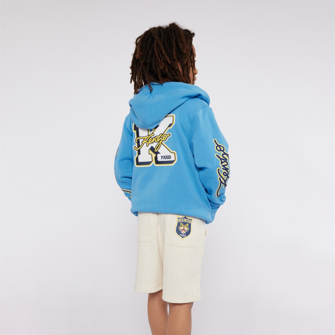 Logo appliqué cotton hoodie | Kenzo Kids