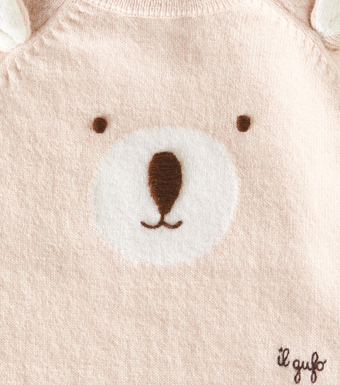 Baby embroidered virgin wool onesie | Il Gufo