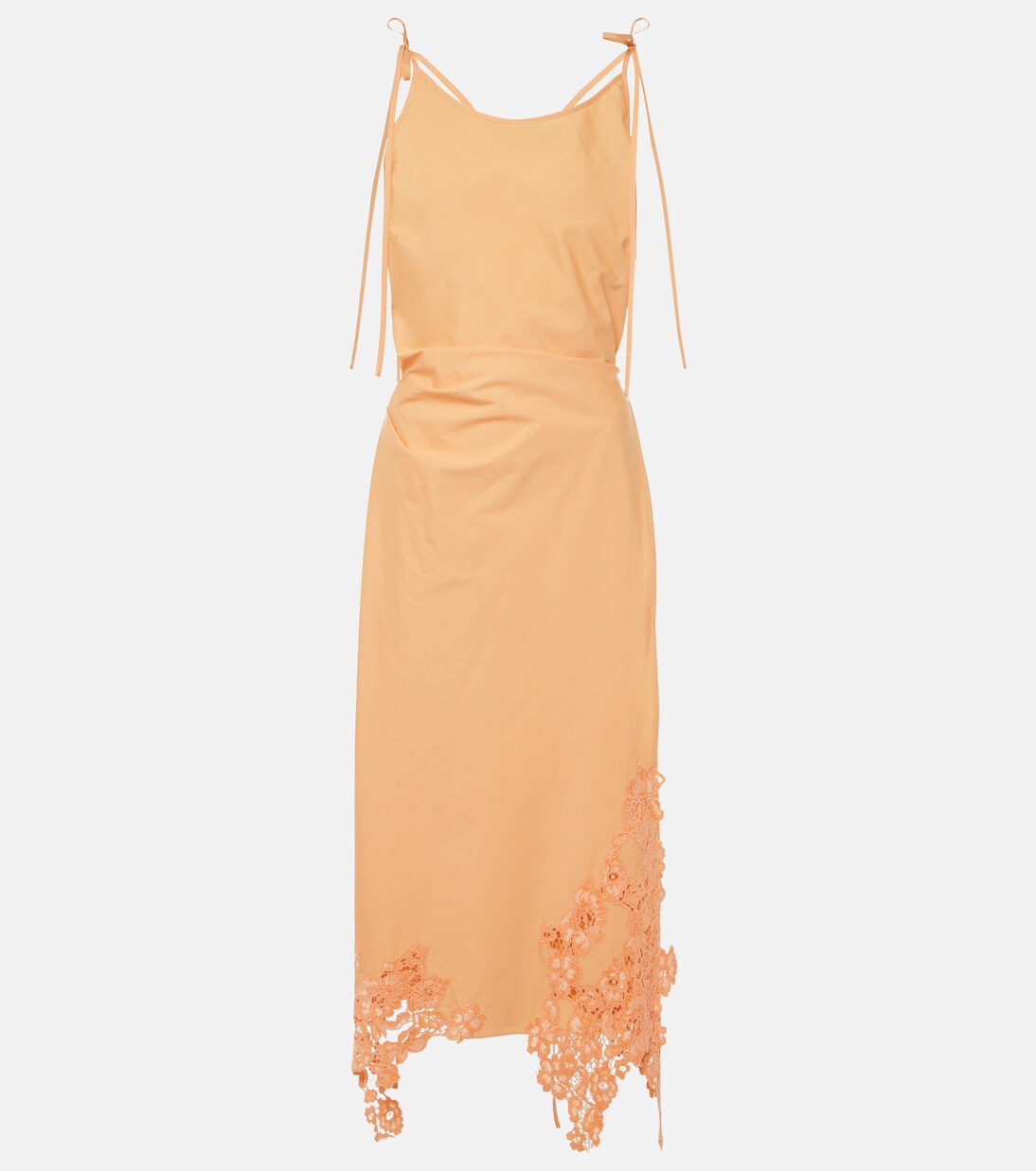 Abito lungo in cotone con pizzo | Acne Studios