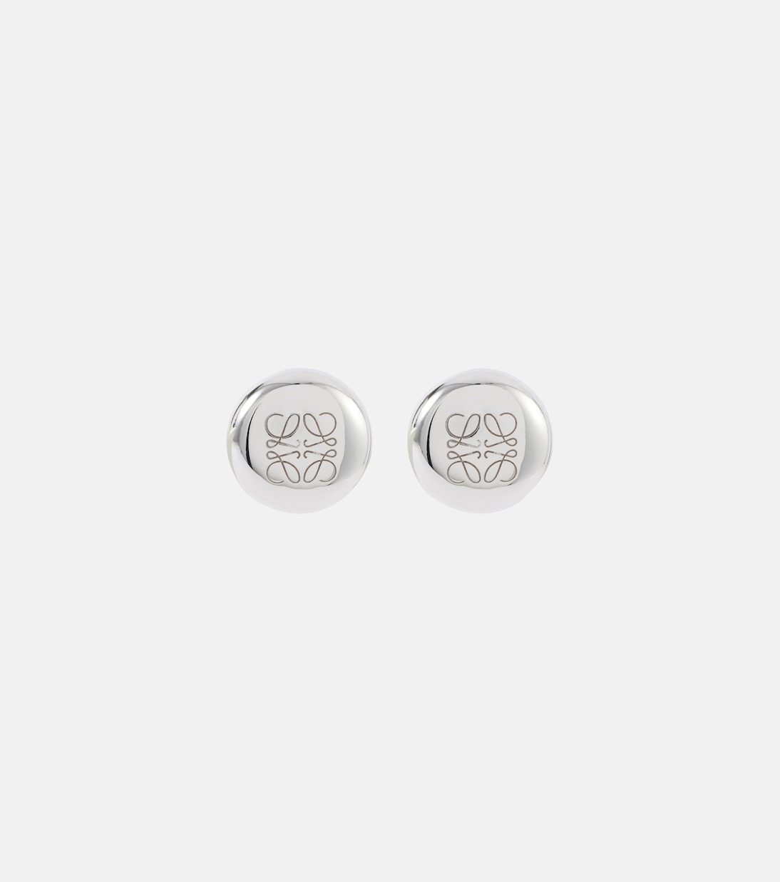 Anagram Pebble sterling silver stud earrings | Loewe