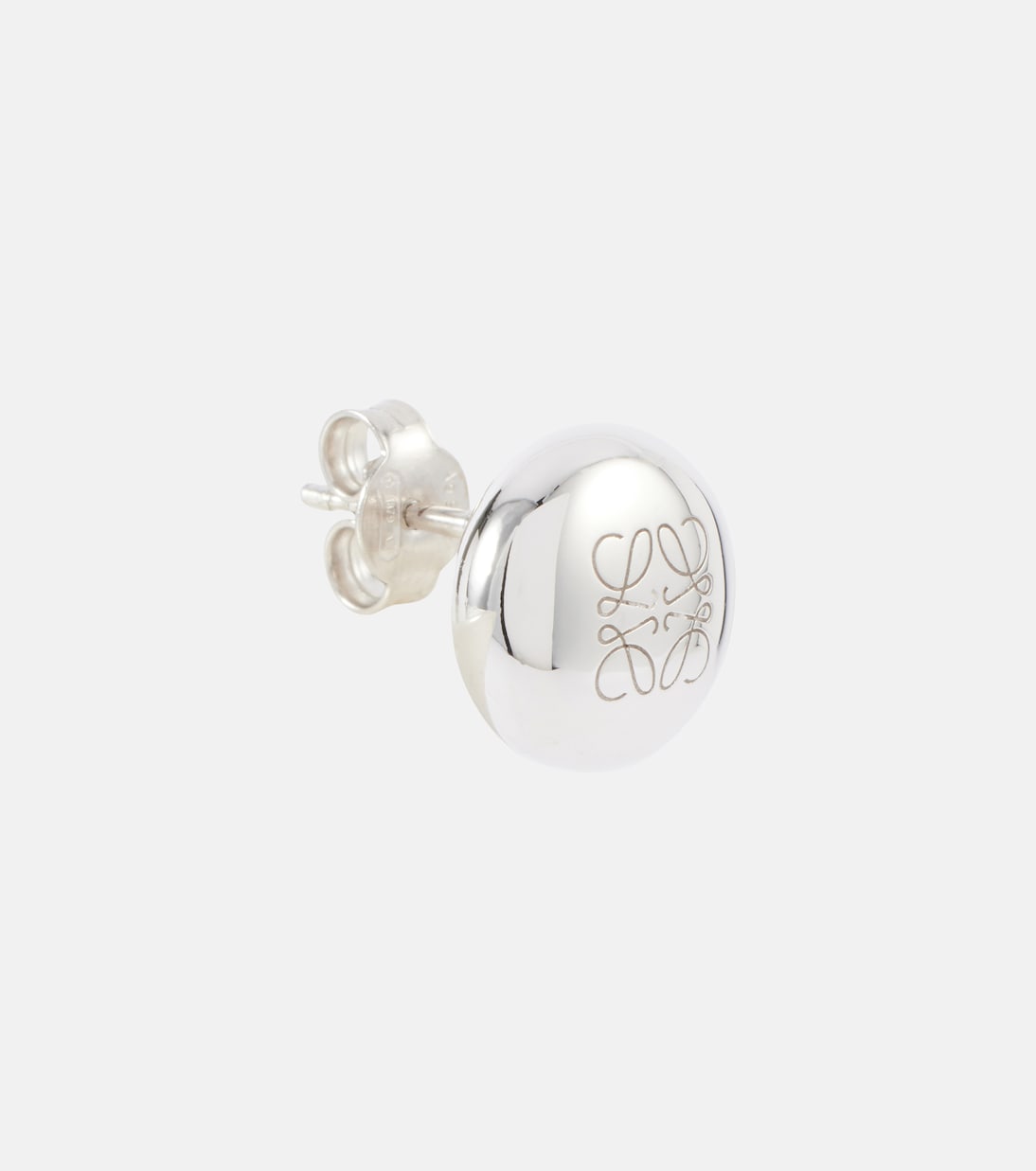 Anagram Pebble sterling silver stud earrings | Loewe