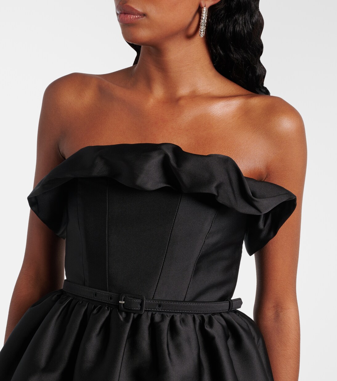 Ruffled draped strapless minidress | Roland Mouret