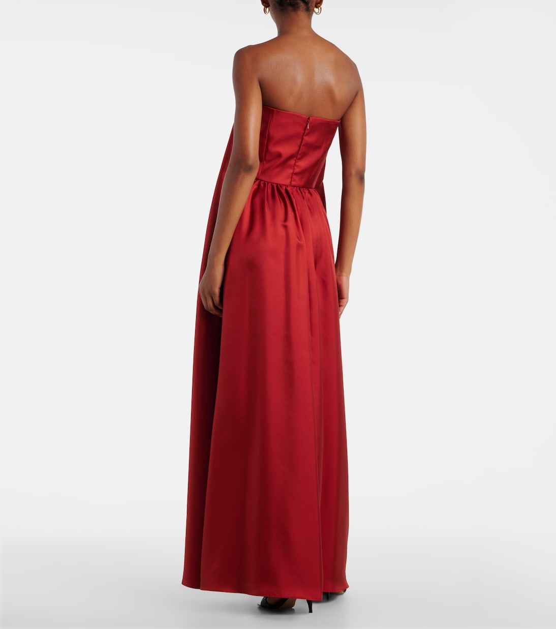 Edda pleated strapless silk gown | Max Mara