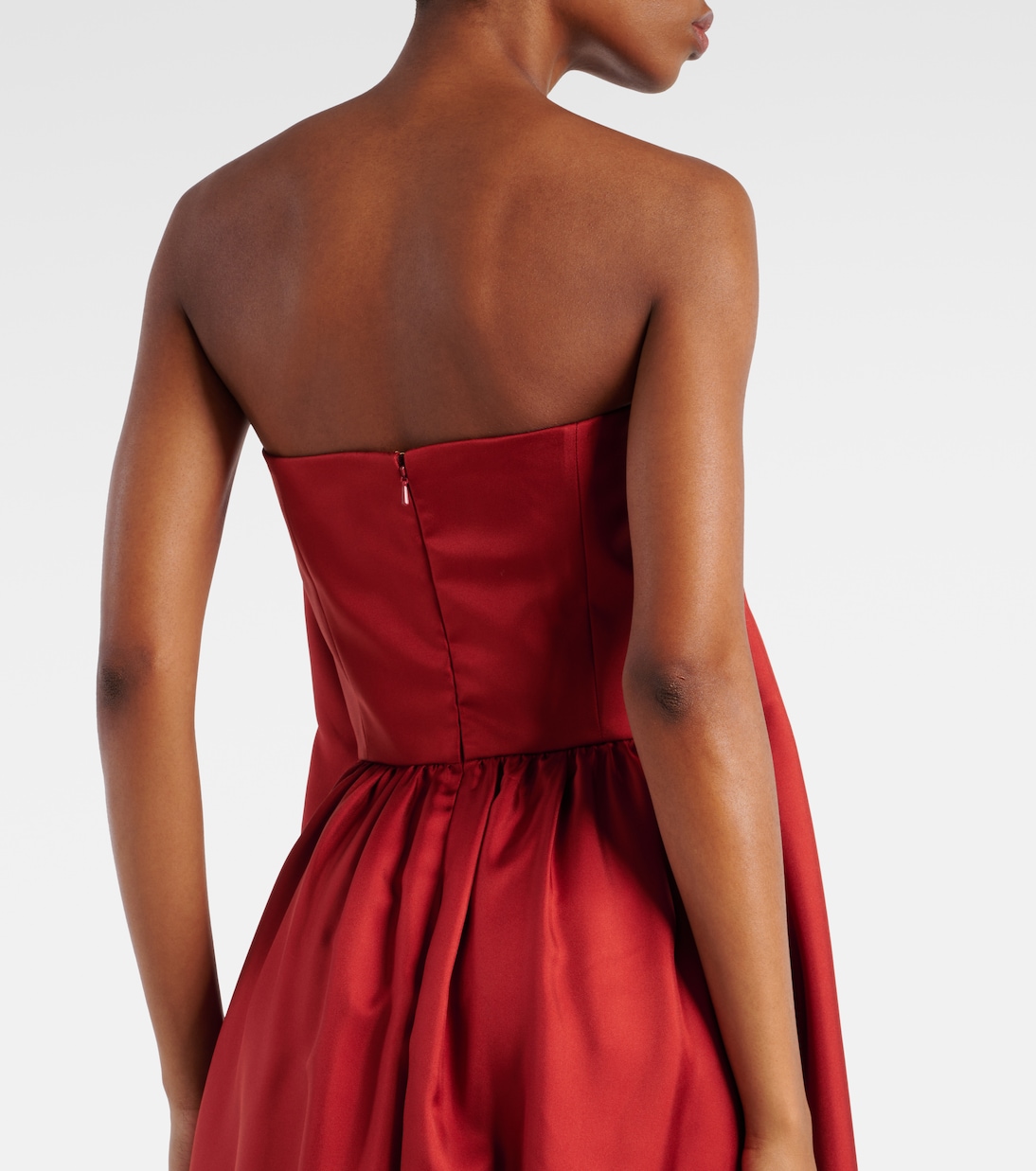 Edda pleated strapless silk gown | Max Mara