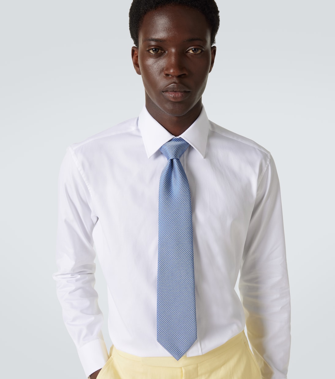 Silk jacquard tie | Charvet