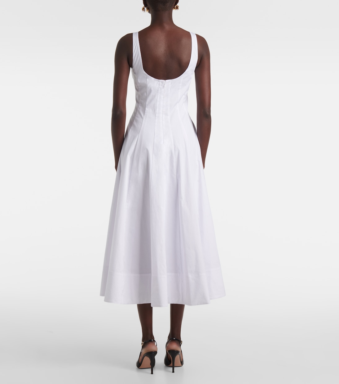Robe midi Wells en coton | Staud