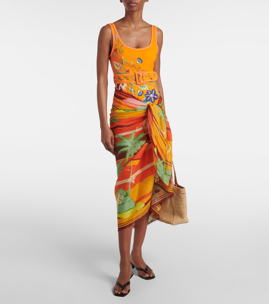 Palm Island cotton beach cover-up | Alémais