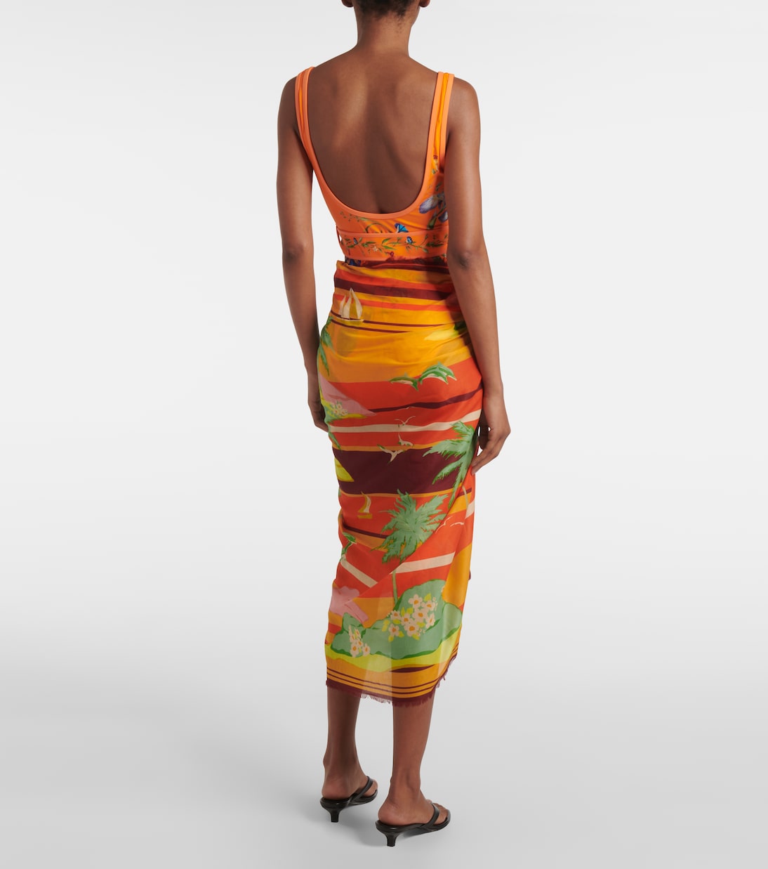 Palm Island cotton beach cover-up | Alémais