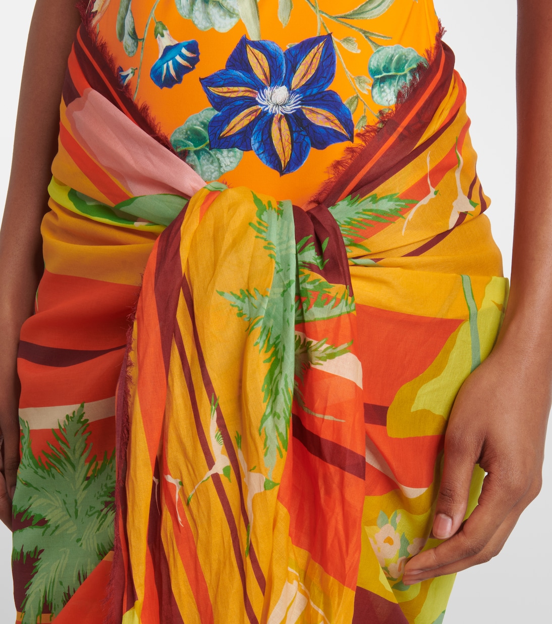 Palm Island cotton beach cover-up | Alémais