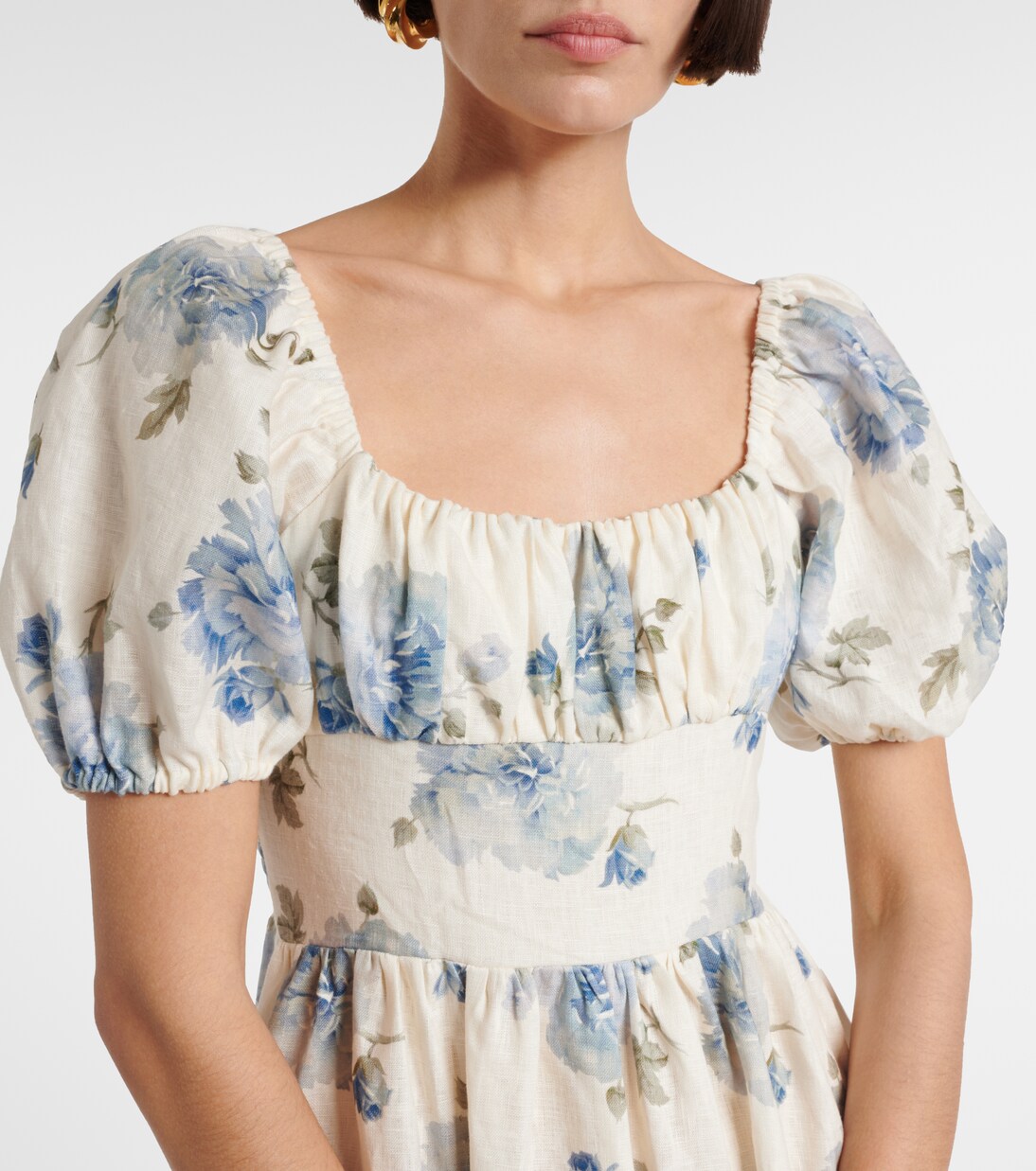 Robe midi Dalia en lin à fleurs | Faithfull