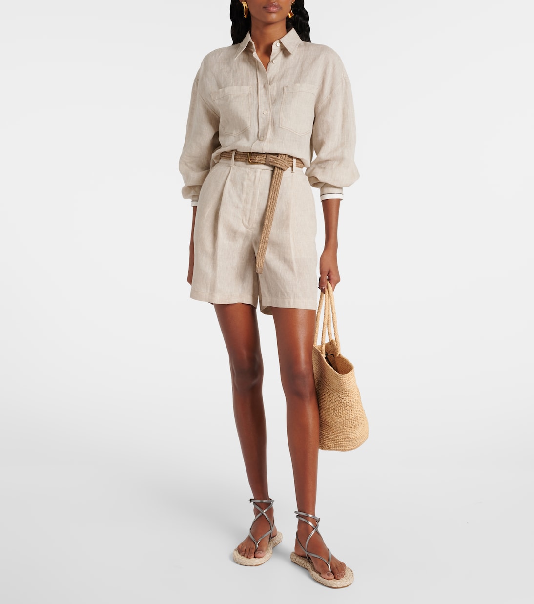 Sandalen Hydra mit Metallic-Leder  | Paris Texas