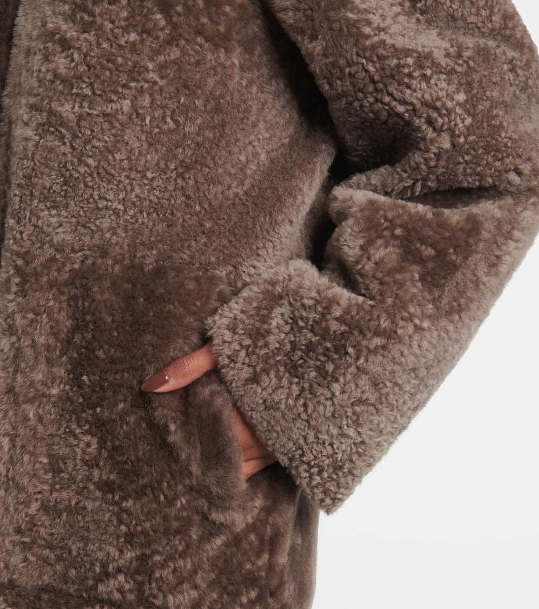 Manteau à capuche réversible en shearling et cuir | Joseph