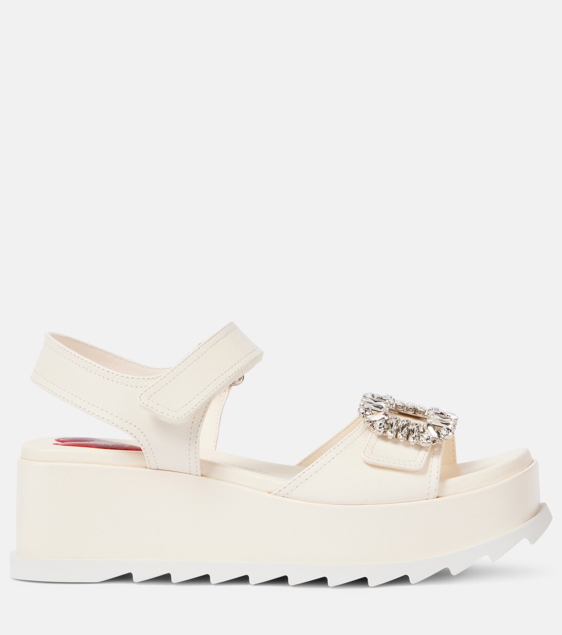 Verzierte Wedge-Sandalen Slidy Viv' aus Leder | Roger Vivier