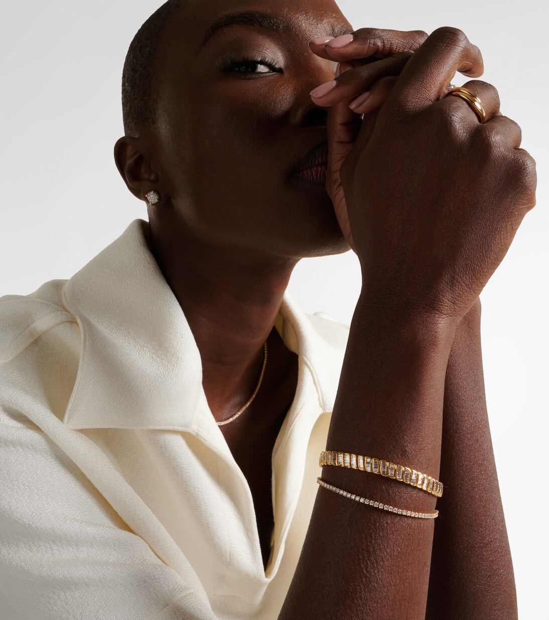 Pulsera de oro de 18 ct con diamantes | Anita Ko