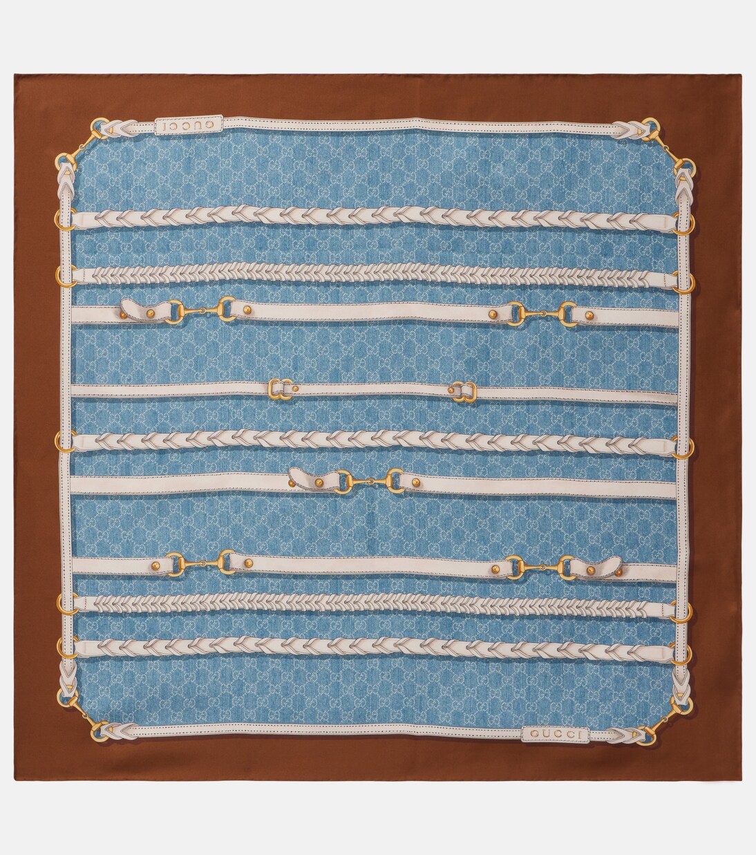 Horsebit silk twill scarf | Gucci