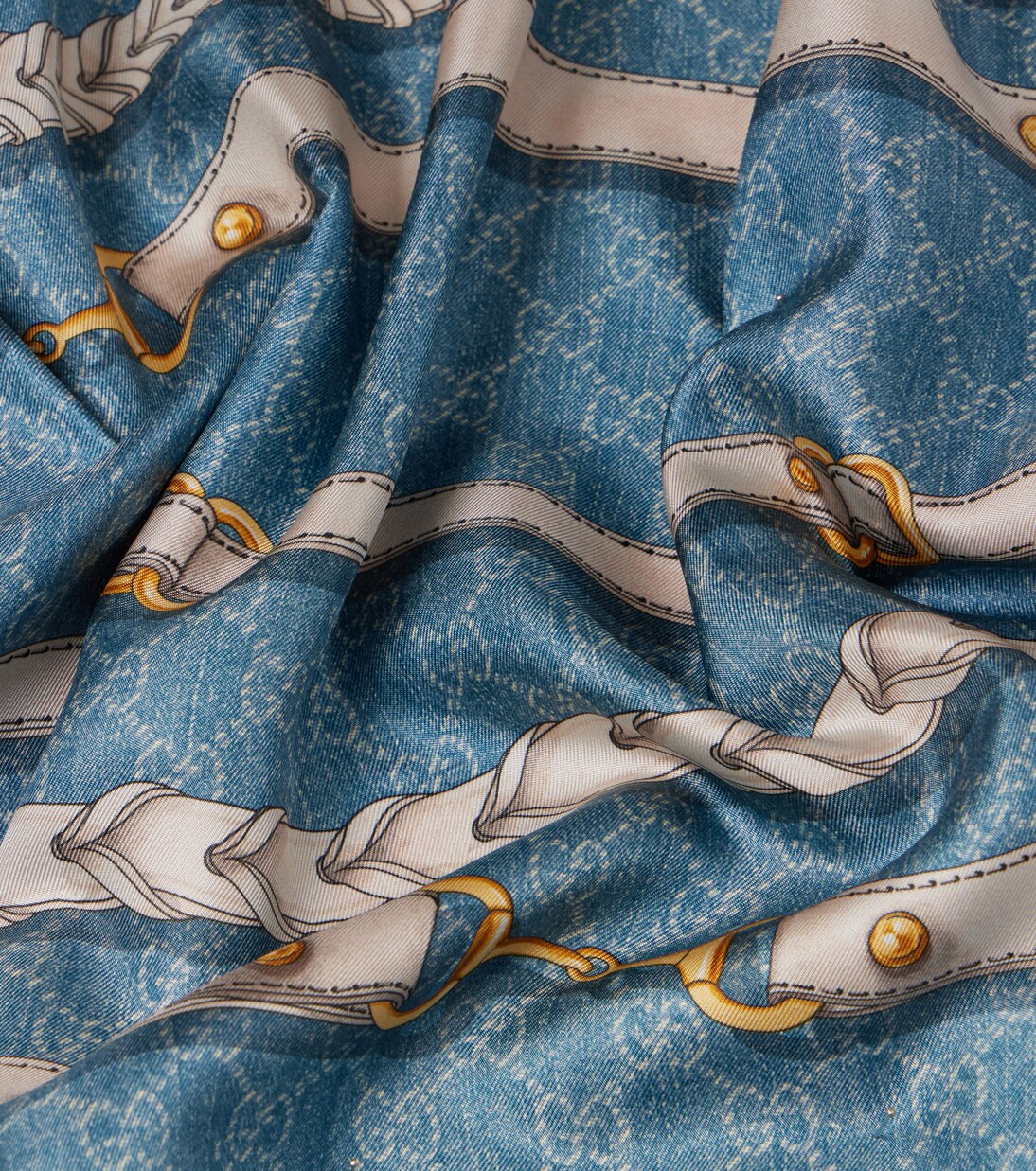 Horsebit silk twill scarf | Gucci