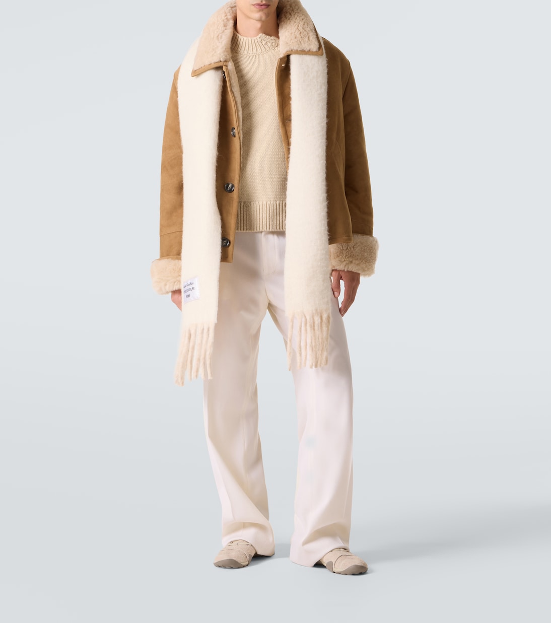Shearling-lined suede jacket | Ami Paris