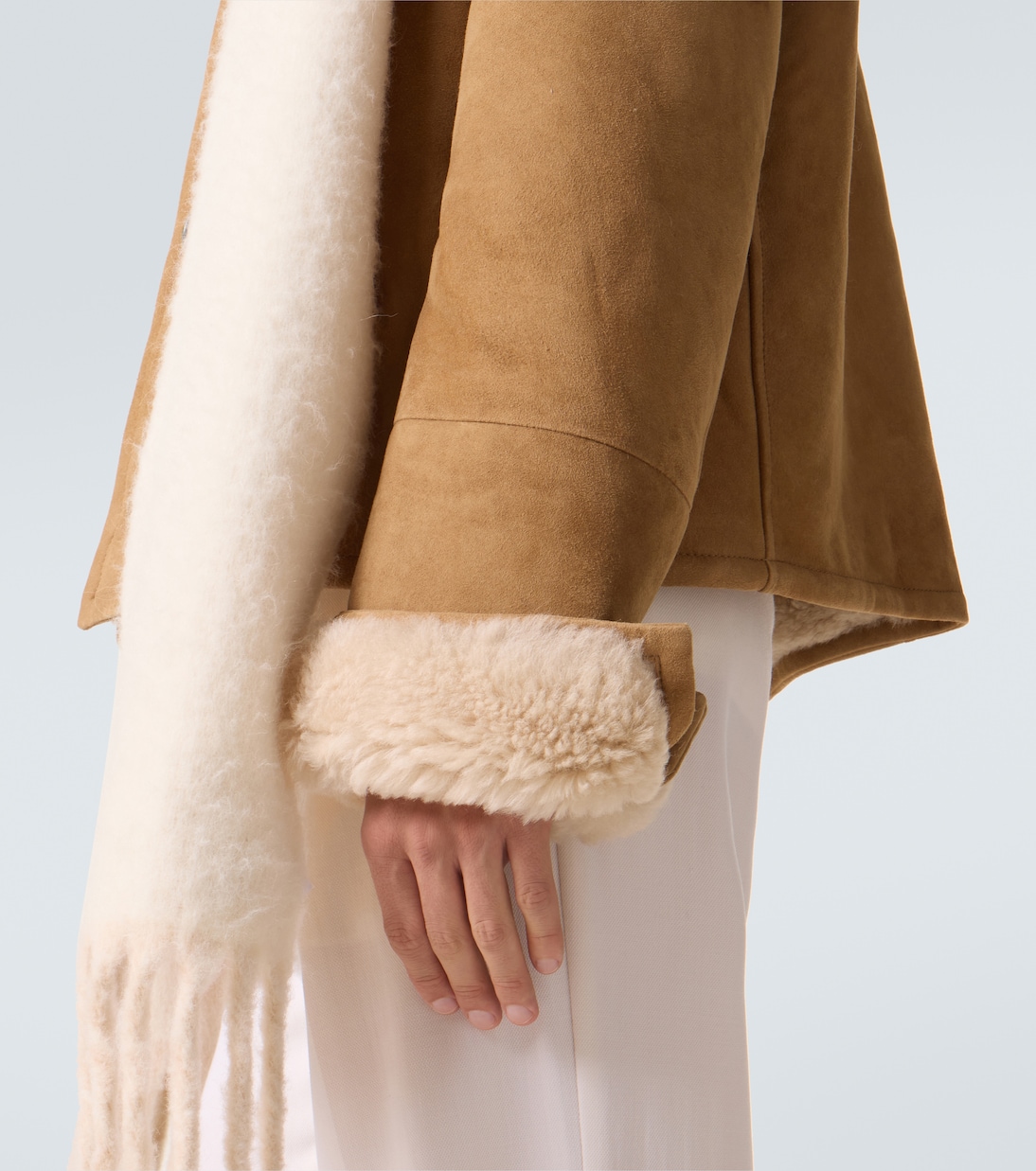 Shearling-lined suede jacket | Ami Paris