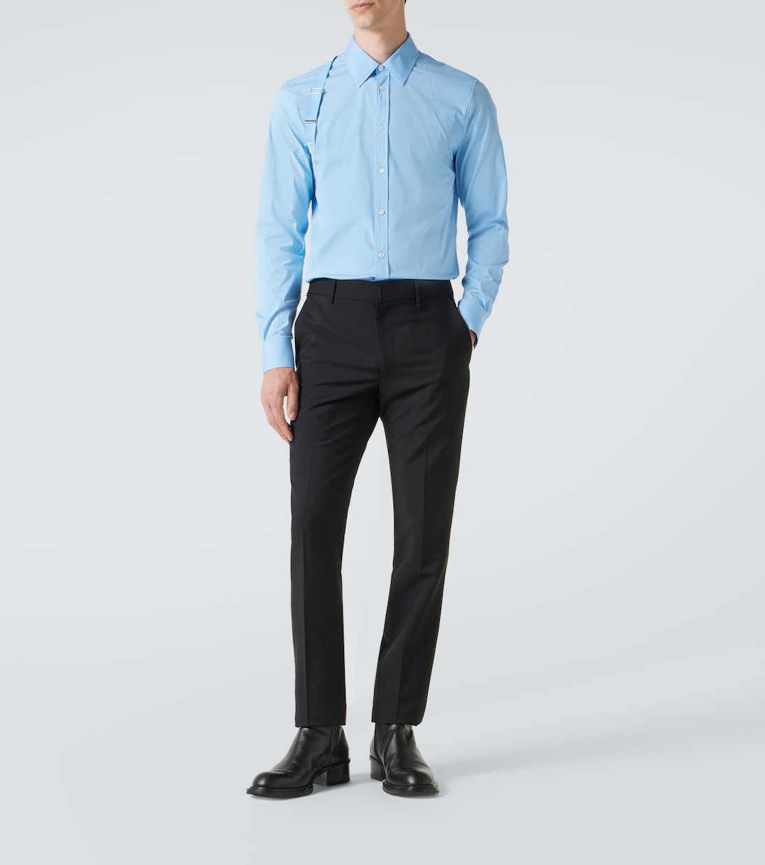 Cotton-blend poplin shirt | McQueen