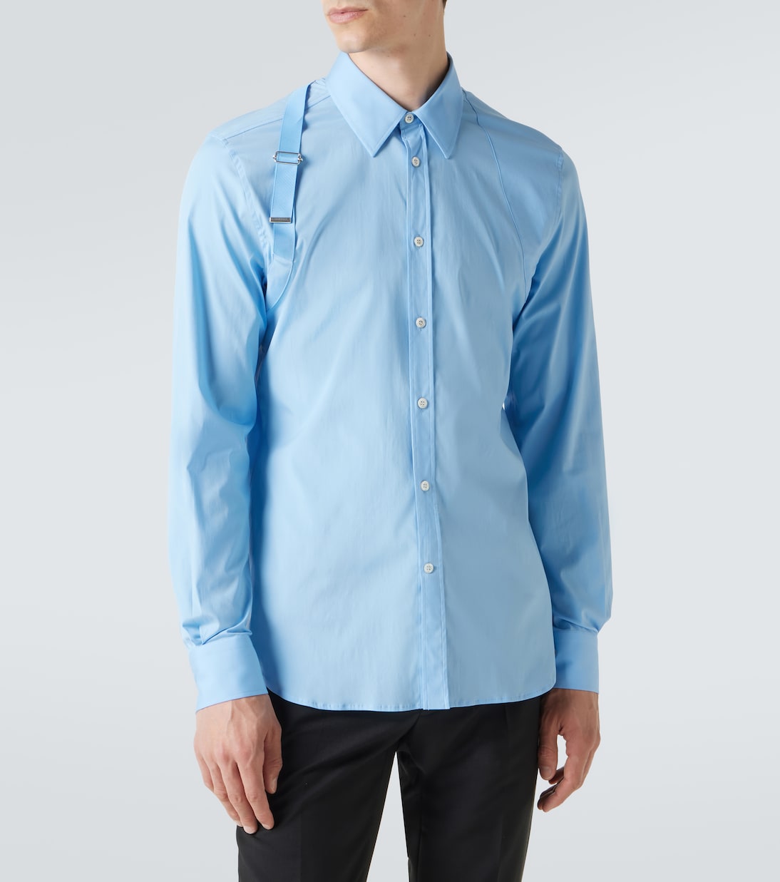 Cotton-blend poplin shirt | McQueen