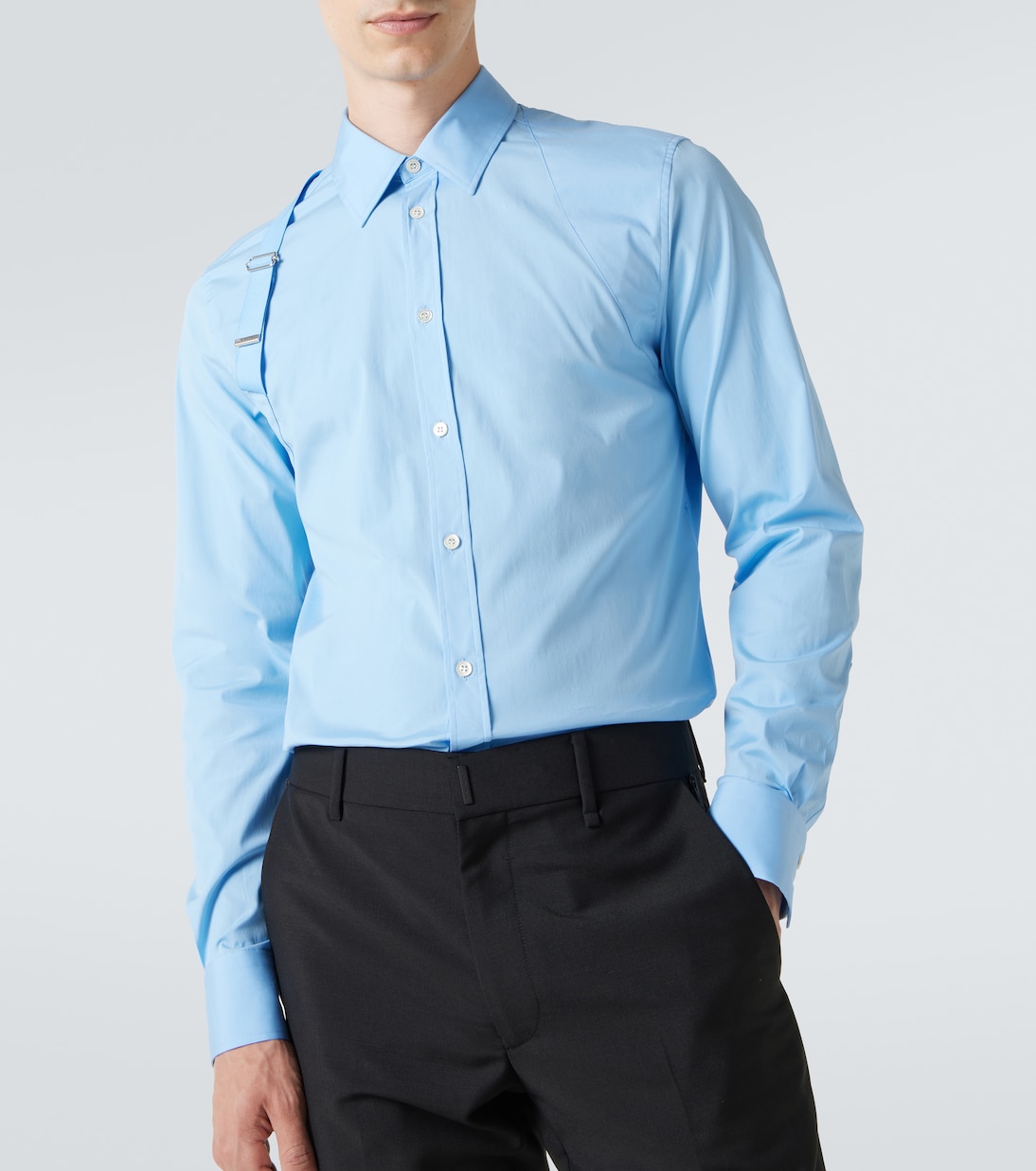 Cotton-blend poplin shirt | McQueen