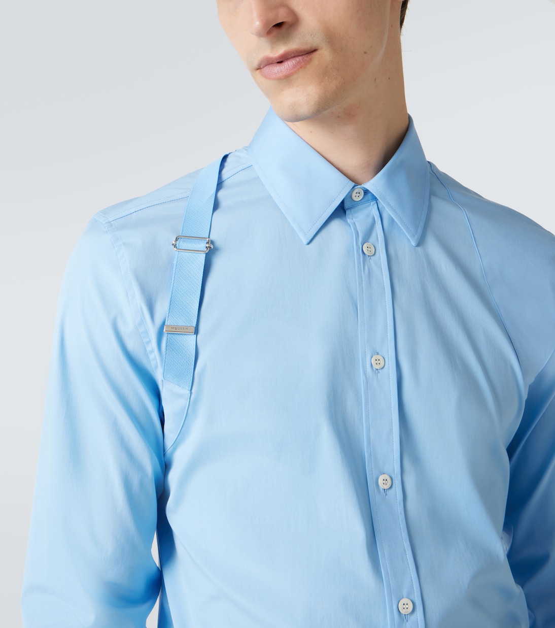 Cotton-blend poplin shirt | McQueen