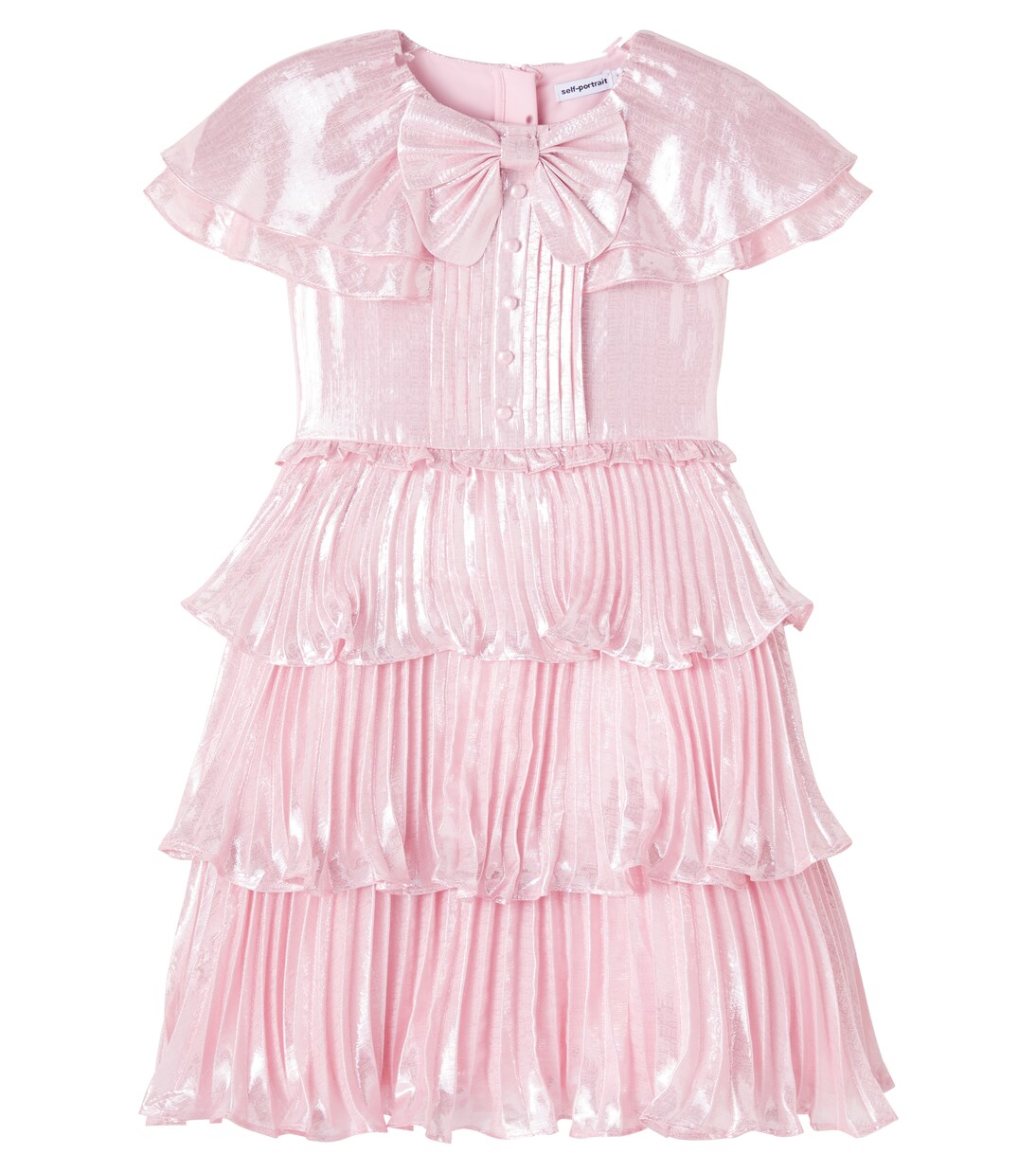 Tiered silk-blend dress | Self-Portrait Kids