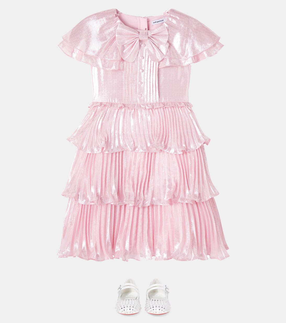 Tiered silk-blend dress | Self-Portrait Kids