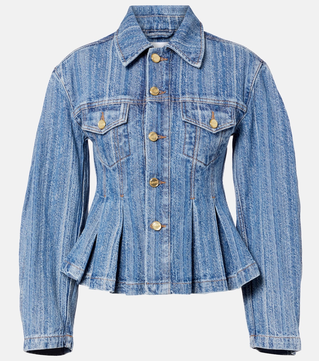 Peplum denim jacket | Ganni