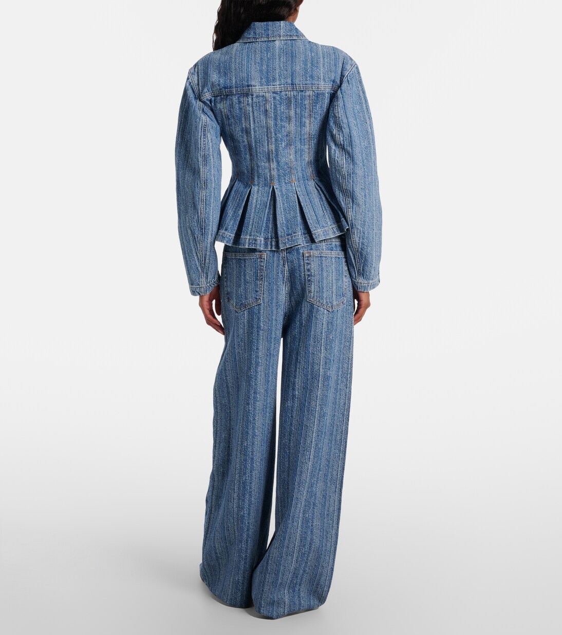 Peplum denim jacket | Ganni