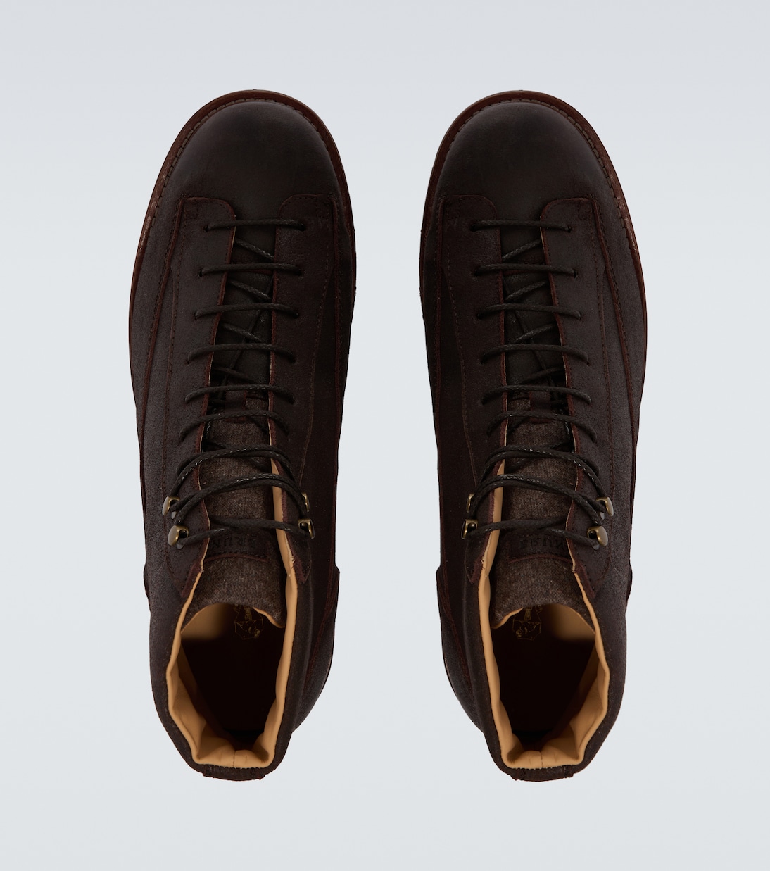 Leather lace-up boots | Brunello Cucinelli